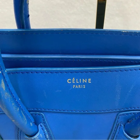 Celine Blue Luggage Tote - Picture 4 of 12